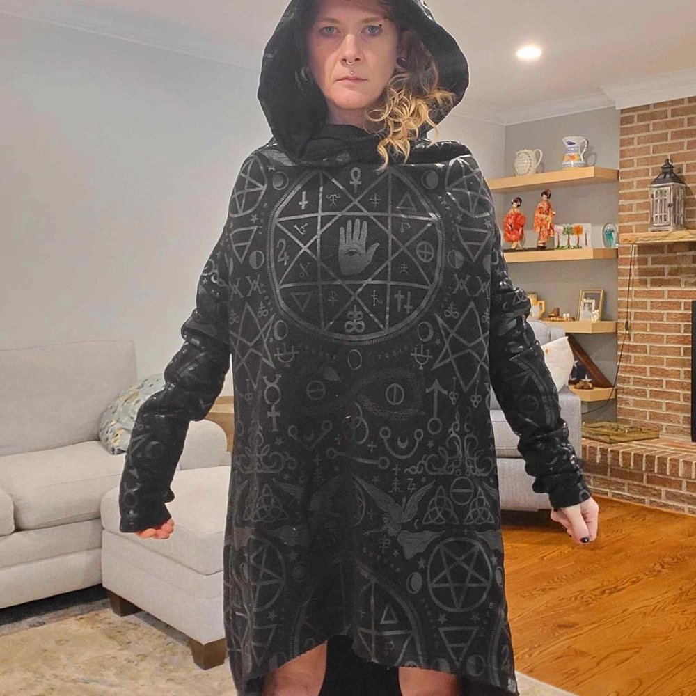 KILLSTAR Ritual Markings Tunic Hoodie Goth Gothic Spooky Halloween Clothing